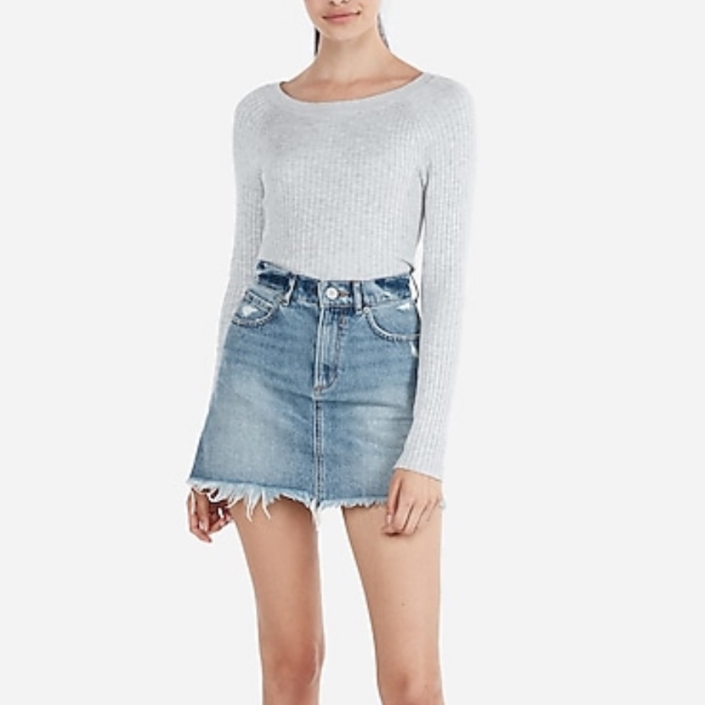 Express ribbed bateau sweater